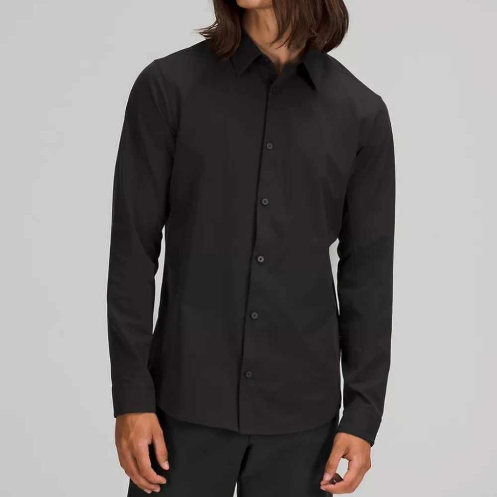 Lululemon Black On Time Long Sleeve Snap Down Shirt
